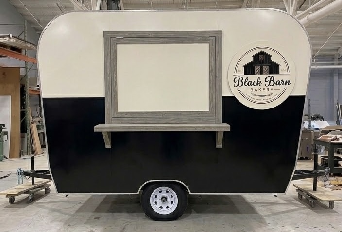 Black Barn Bakery retro trailer